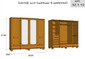 Шкаф для одежды 4-дверный - набор Селена-2